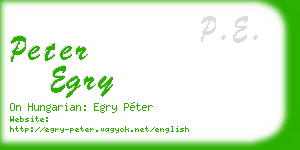 peter egry business card
